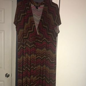 Mixed colored v neck dress,